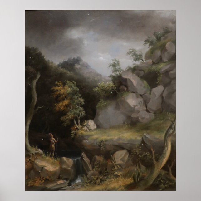 Landschaft mit Indianern - Thomas Cole (Print). Poster (Vorne)