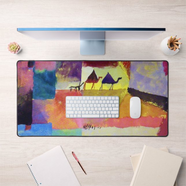 Landschaft mit Kamelen, Paul Klee Schreibtischunterlage (Büro 1)