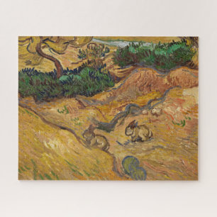 Landschaft mit Kaninchen von Vincent van Gogh Puzzle