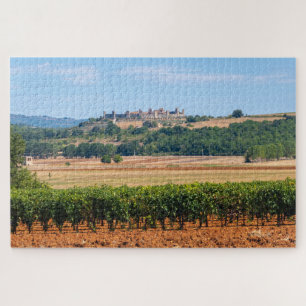 Landschaft mit Kleinstadt Monteriggioni, Toskana Puzzle
