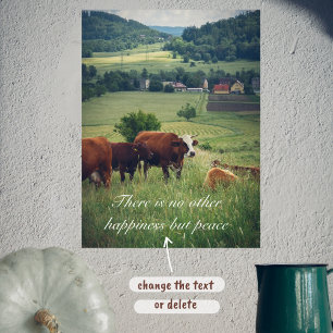 Landschaft mit Kühen Poster
