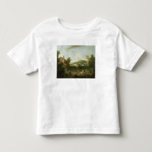 Landschaft mit Landarbeitern, c.1730-40 (Öl auf Kleinkind T-shirt