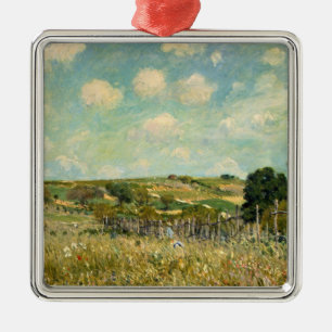 Landschaft mit Landwiese (von Alfred Sisley) Ornament Aus Metall