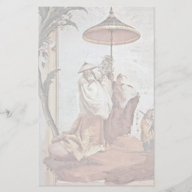 Landschaft mit Mandarinbaum Briefpapier (Vorderseite)