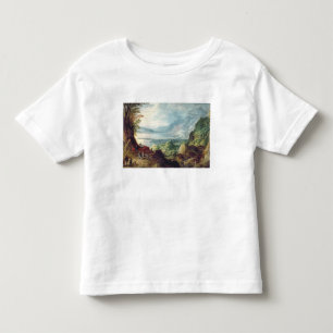 Landschaft mit Meer und Bergen (Öl auf Leinwand) Kleinkind T-shirt