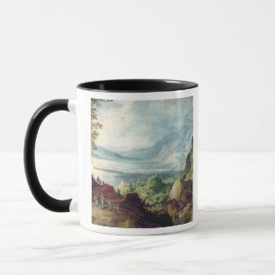 Landschaft mit Meer und Bergen (Öl auf Leinwand) Tasse