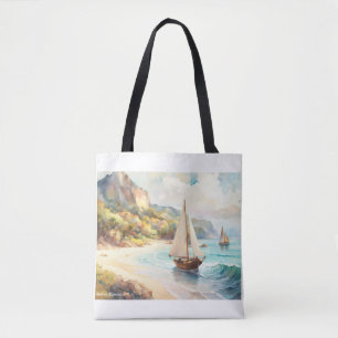 Landschaft mit Meer und Segelschiffen