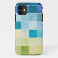 Landschaft mit mehrfarbigen Pixilated Quadraten