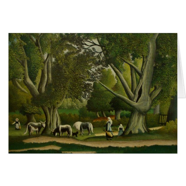 Landschaft mit Milchmädchen von Henri Rousseau (Vorderseite (Horizontal))