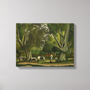 Landschaft mit Milchmädchen von Henri Rousseau Leinwanddruck