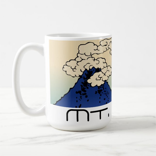 Landschaft mit Mt. Fuji und Wolken  Kaffeetasse (Links)