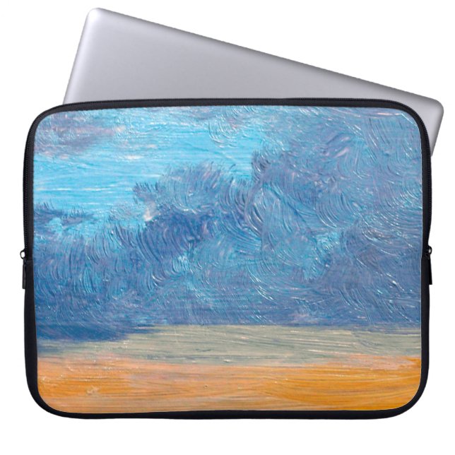 Landschaft mit Ölgemälden. Bildende Kunst, abstrak Laptopschutzhülle (Vorderseite)