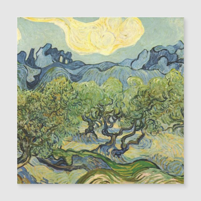 Landschaft mit Olive Vincent Willem van Gogh Magnetkarte (Vorderseite)
