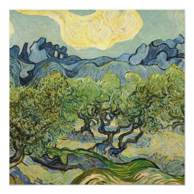 Landschaft mit Olive Vincent Willem van Gogh Post Poster (Vorderseite)