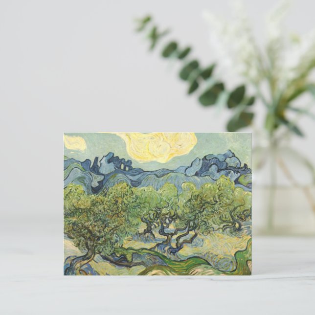 Landschaft mit Olive Vincent Willem van Gogh Postkarte (Stehend Vorderseite)