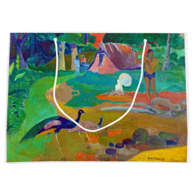 Landschaft mit Peakocks, Gauguin Große Geschenktüte (Vorderseite)