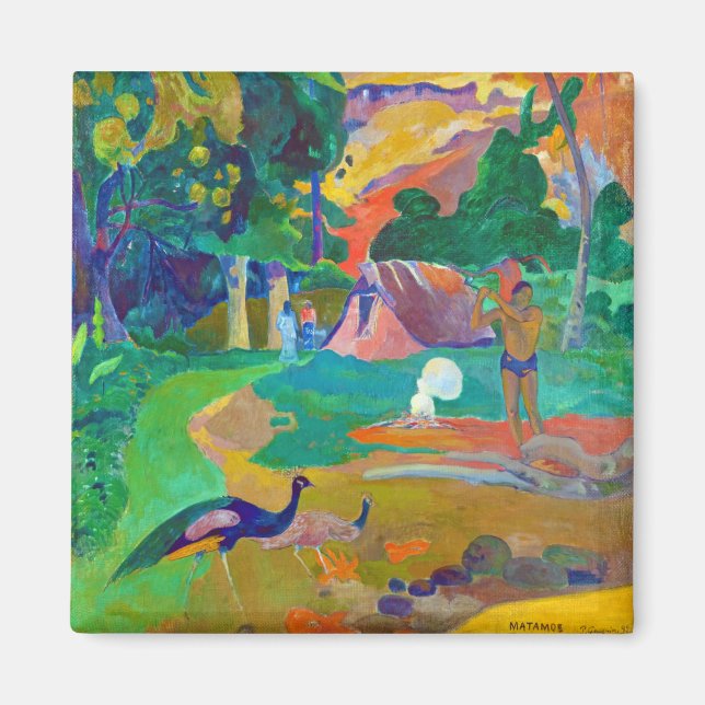 Landschaft mit Peakocks, Gauguin Magnet (Vorne)