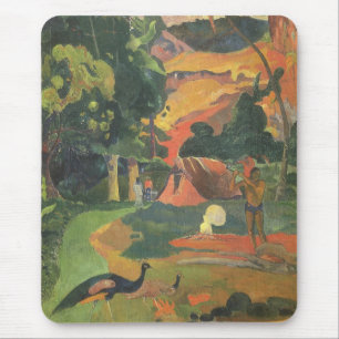 Landschaft mit Pfauen von Paul Gauguin Mousepad