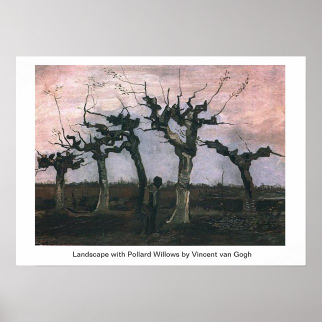 Landschaft mit Pollard Willows Vincent van Gogh Poster (Vorne)