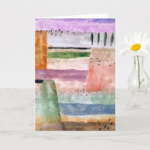 Landschaft mit Poplars - Paul Klee - Abstrakte Kun Karte