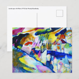 Landschaft mit Regen von Wassily Kandinsky Postkarte
