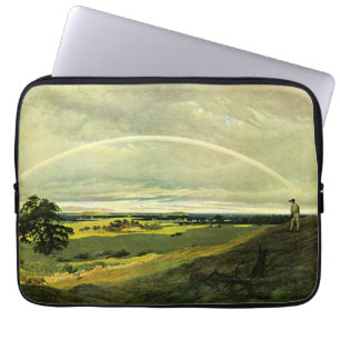 Landschaft mit Regenbogen, berühmtes Kunstwerk, Laptopschutzhülle