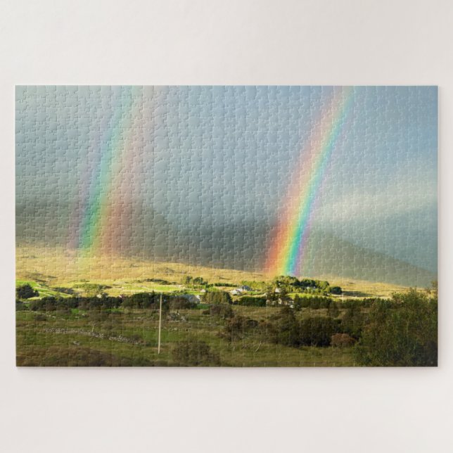 Landschaft mit Regenbogen Puzzle (Horizontal)