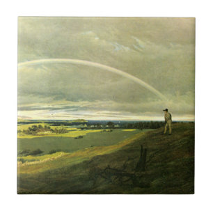 Landschaft mit Regenbogen (von Caspar David Friedr Fliese