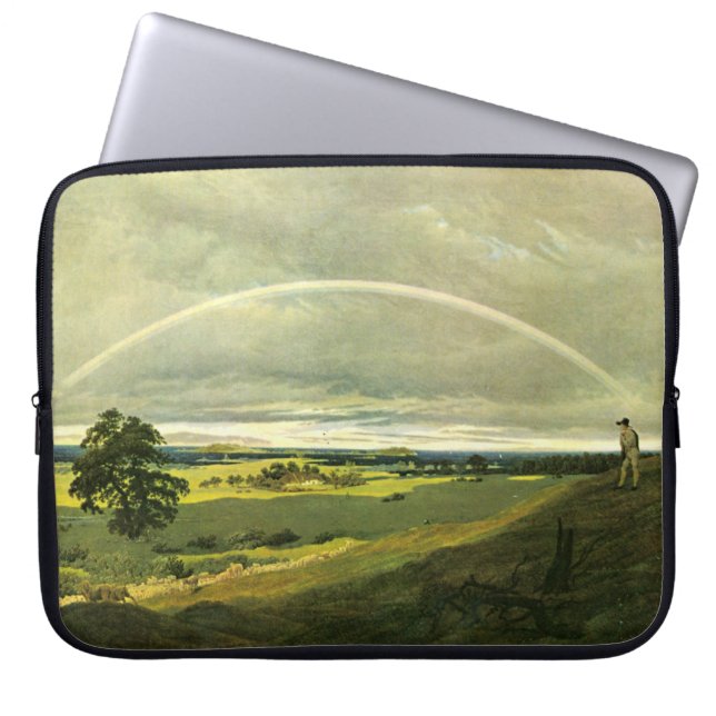 Landschaft mit Regenbogen (von Caspar David Friedr Laptopschutzhülle (Vorderseite)