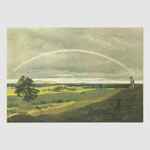 Landschaft mit Regenbogen (von Caspar David Friedr Seidenpapier
