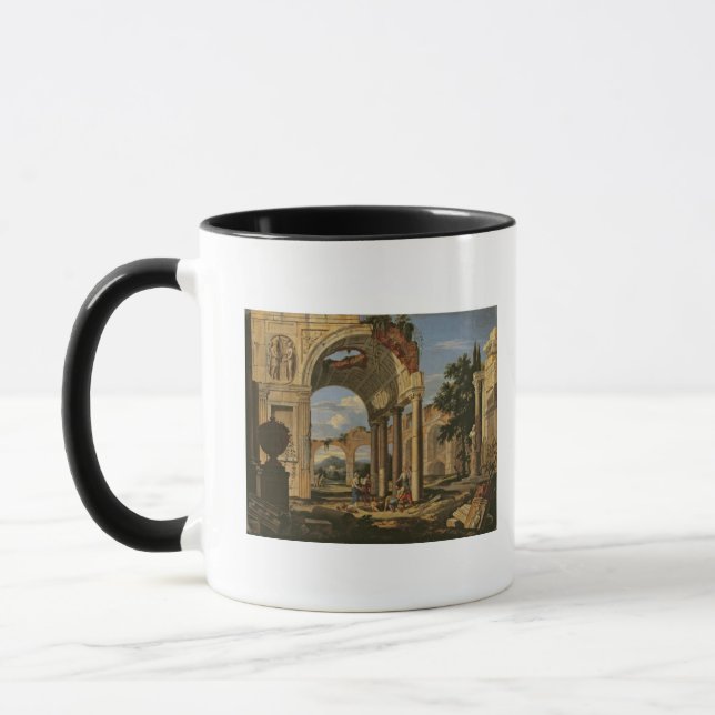 Landschaft mit Ruinen, 1673 Tasse (Links)