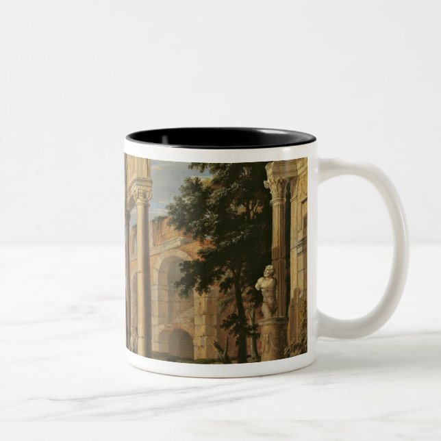 Landschaft mit Ruinen, 1673 Zweifarbige Tasse (Rechts)