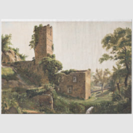 Landschaft mit Ruinen (Altes Ruiniertes Gebäude) Seidenpapier