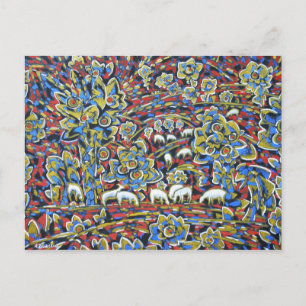 Landschaft mit Schafskarte Postkarte