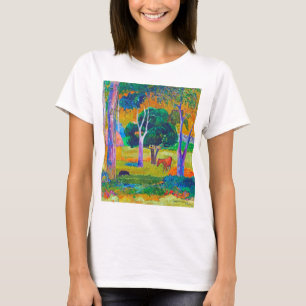 Landschaft mit Schweinefleisch und Pferd, Gauguin T-Shirt