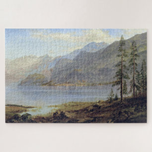 Landschaft mit See, Albert Bierstadt Puzzle
