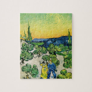 Landschaft mit spazierendem Paar von Vincent van G Puzzle