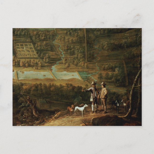 Landschaft mit Sportlern Postkarte (Vorderseite)