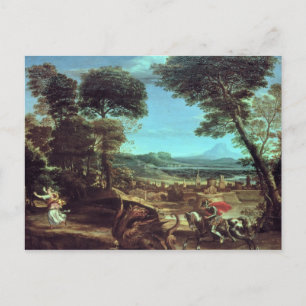 Landschaft mit St.George und dem Drachen, c.1610 Postkarte
