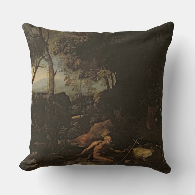 Landschaft mit St Jerome Kissen (Vorderseite)