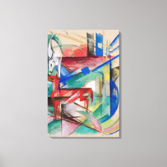 Landschaft mit Tieren Leinwanddruck (Vorderseite)