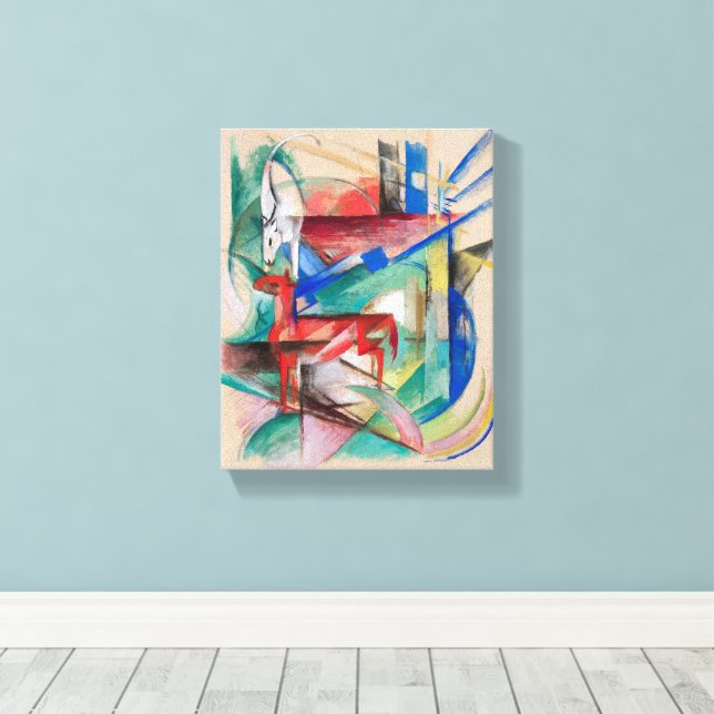 Landschaft mit Tieren Leinwanddruck (Insitu (Holzboden))