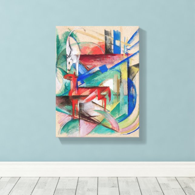 Landschaft mit Tieren Leinwanddruck (Insitu (Holzboden))