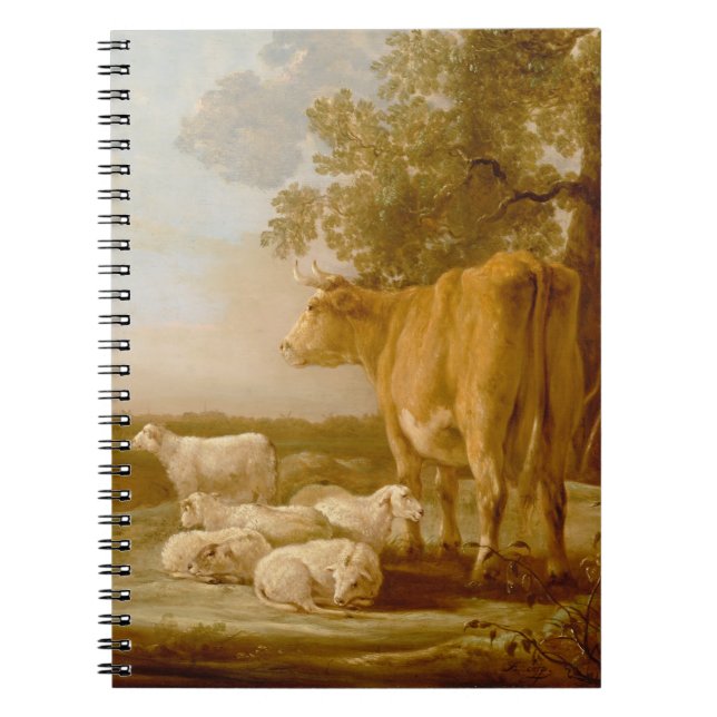 Landschaft mit Vieh Aelbert Cuyp Notizblock (Vorderseite)