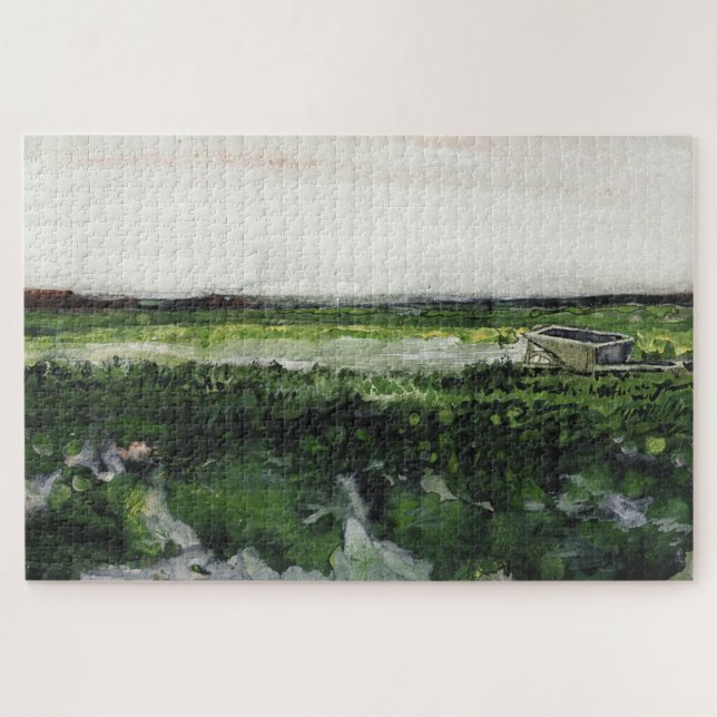 Landschaft mit Wheelbarrow Vincent Van Gogh Puzzle (Horizontal)