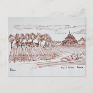 Landschaft Mont Saint-Michel   Normandie, Frankrei Postkarte