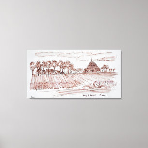Landschaft Mont Saint-Michel  Normandie, Frankreic Leinwanddruck