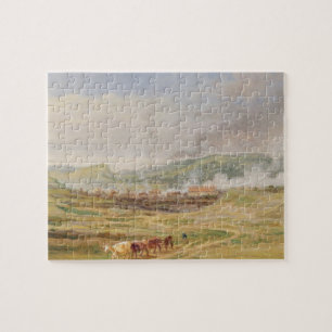 Landschaft nahe Swansea, Südwales (Öl auf Platte Puzzle