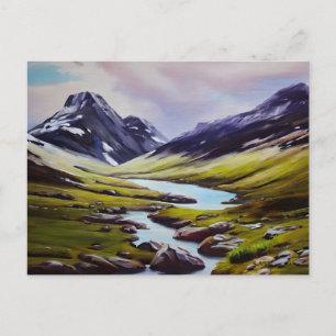 Landschaft Norwegen Malerei Postkarte