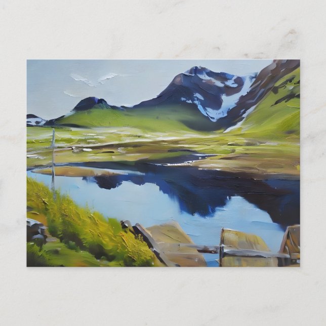 Landschaft Norwegen Postkarte (Vorderseite)